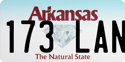AR license plate 173LAN