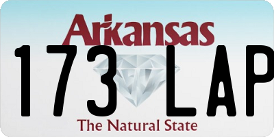 AR license plate 173LAP