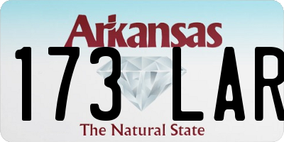 AR license plate 173LAR