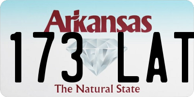 AR license plate 173LAT