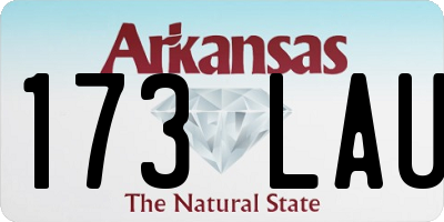 AR license plate 173LAU