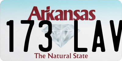 AR license plate 173LAV