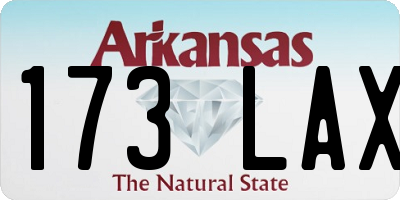 AR license plate 173LAX