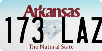 AR license plate 173LAZ