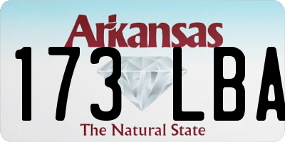AR license plate 173LBA