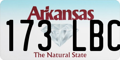 AR license plate 173LBC