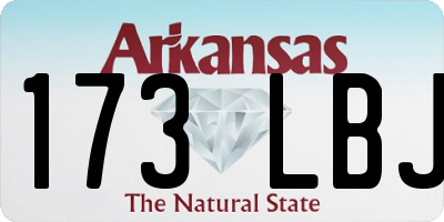 AR license plate 173LBJ