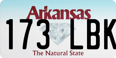 AR license plate 173LBK