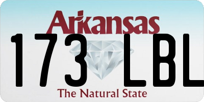 AR license plate 173LBL