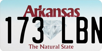 AR license plate 173LBN