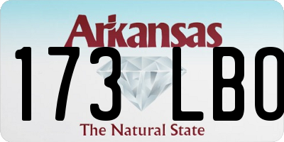 AR license plate 173LBO