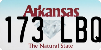 AR license plate 173LBQ