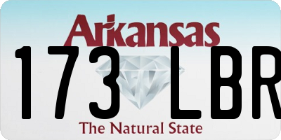 AR license plate 173LBR