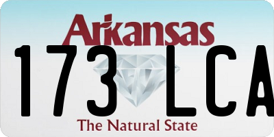 AR license plate 173LCA