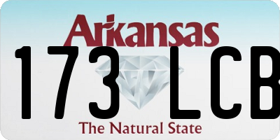 AR license plate 173LCB