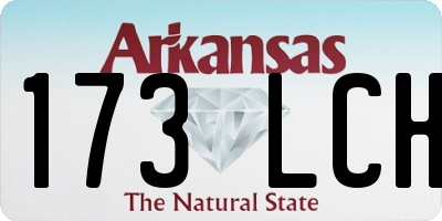 AR license plate 173LCH