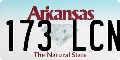 AR license plate 173LCN
