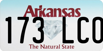 AR license plate 173LCO