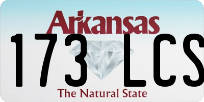 AR license plate 173LCS