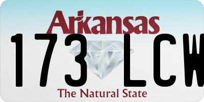AR license plate 173LCW