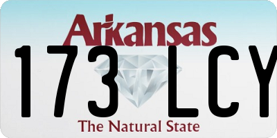AR license plate 173LCY
