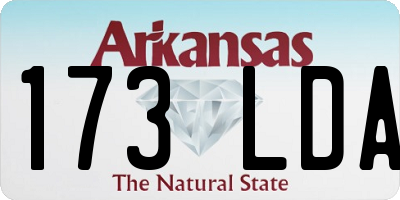 AR license plate 173LDA