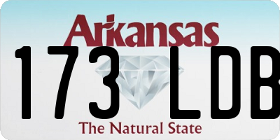 AR license plate 173LDB