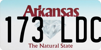 AR license plate 173LDC
