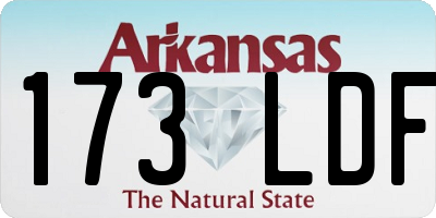 AR license plate 173LDF