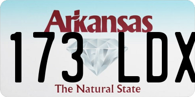 AR license plate 173LDX