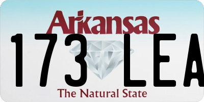 AR license plate 173LEA