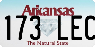 AR license plate 173LEC