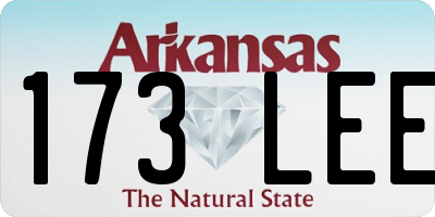 AR license plate 173LEE
