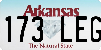 AR license plate 173LEG