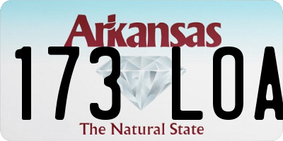 AR license plate 173LOA