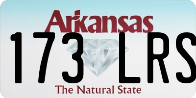 AR license plate 173LRS