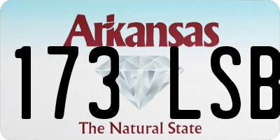 AR license plate 173LSB