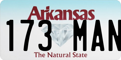 AR license plate 173MAN
