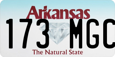 AR license plate 173MGC
