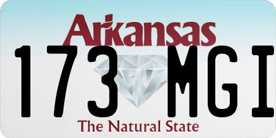 AR license plate 173MGI