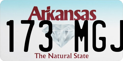 AR license plate 173MGJ