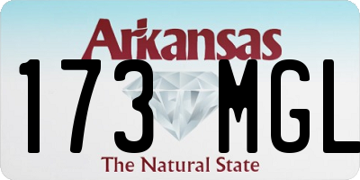 AR license plate 173MGL
