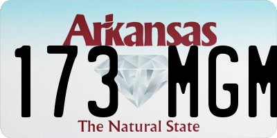 AR license plate 173MGM