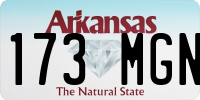 AR license plate 173MGN