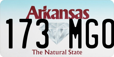 AR license plate 173MGO