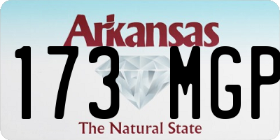 AR license plate 173MGP