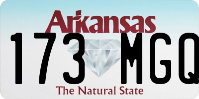 AR license plate 173MGQ