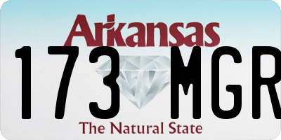 AR license plate 173MGR