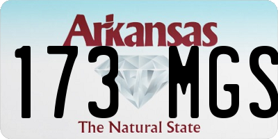 AR license plate 173MGS