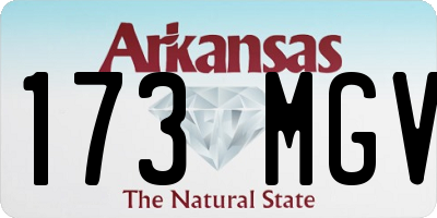 AR license plate 173MGV